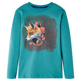 VidaXL Kindershirt met lange mouwen 140 donkerzeeblauw