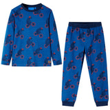Vidaxl kinderpyjama met lange mouwen 92 petroleumkleurig