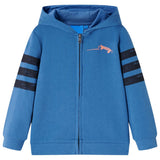 Vidaxl kindervest met capuchon 104 blauw