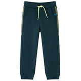 Vidaxl kinderjoggingbroek met trekkoord 128 mosgroen