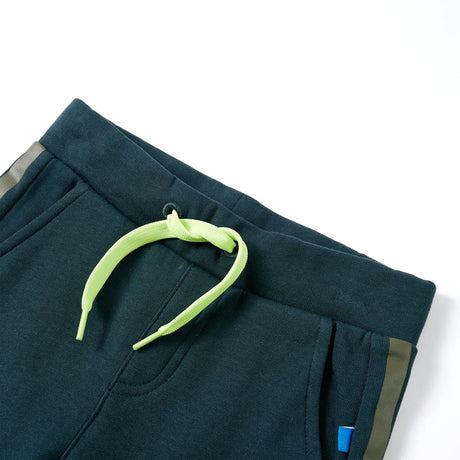 Vidaxl kinderjoggingbroek met trekkoord 128 mosgroen