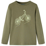 Vidaxl kindershirt met lange mouwen 104 kakikleurig