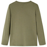 Vidaxl kindershirt met lange mouwen 104 kakikleurig