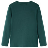 Vidaxl kindershirt met lange mouwen 92 donkergroen