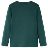 Vidaxl kindershirt met lange mouwen 128 donkergroen