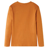 Vidaxl kindershirt met lange mouwen 92 donkerokerkleurig