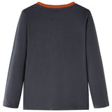 Vidaxl kindershirt met lange mouwen 92 antracietkleurig