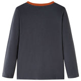 VidaXL Kindershirt met lange mouwen 140 antracietkleurig