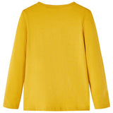 Vidaxl kindershirt met lange mouwen 116 donker okerkleurig