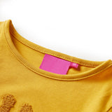 Vidaxl kindershirt met lange mouwen 128 donker okerkleurig