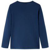 VidaXL Kindershirt met lange mouwen 104 marineblauw