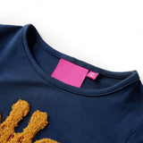 Vidaxl kindershirt met lange mouwen 128 marineblauw