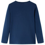 Vidaxl kindershirt met lange mouwen 140 marineblauw