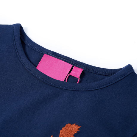 Vidaxl kindershirt met lange mouwen 140 marineblauw