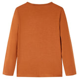 Vidaxl kindershirt met lange mouwen 92 cognackleurig