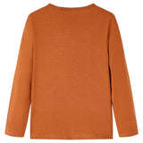 Vidaxl kindershirt met lange mouwen 128 cognackleurig
