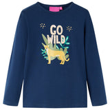 VidaXL Kindershirt met lange mouwen 92 marineblauw