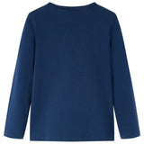VidaXL Kindershirt met lange mouwen 116 marineblauw
