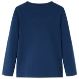 Vidaxl kindershirt met lange mouwen 128 marineblauw