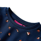 Vidaxl kinderjurk met lange mouwen 128 marineblauw