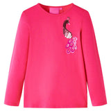 Vidaxl kindershirt met lange mouwen 140 felroze