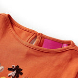 Vidaxl kindershirt met lange mouwen 116 oranjebruin