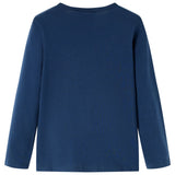 VidaXL Kindershirt met lange mouwen 140 marineblauw