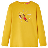 VidaXL Kindershirt met lange mouwen 92 donker okerkleurig