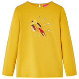 Vidaxl kindershirt met lange mouwen 116 donker okerkleurig