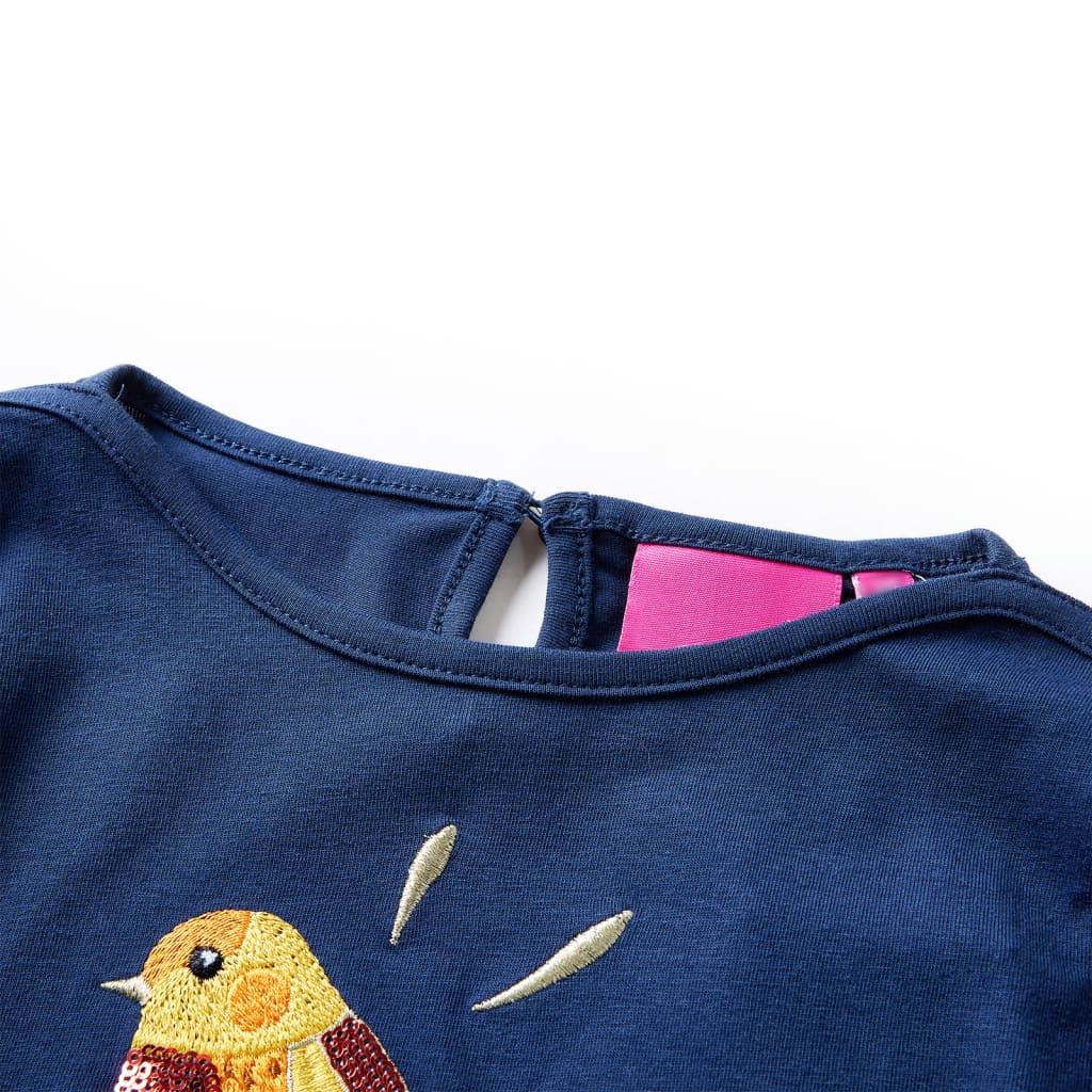 Vidaxl kindershirt met lange mouwen 92 marineblauw