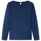 Vidaxl kindershirt met lange mouwen 140 marineblauw