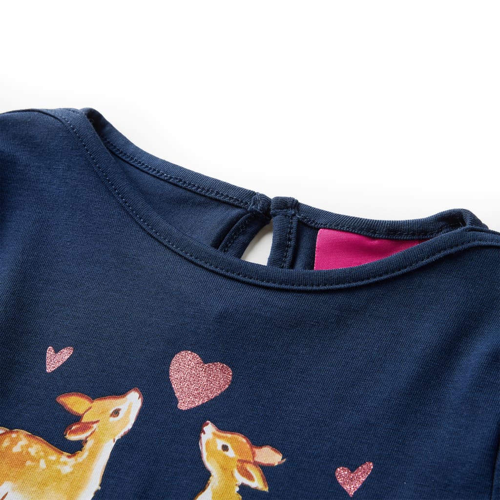 Vidaxl kindershirt met lange mouwen 140 marineblauw
