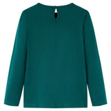 Vidaxl kindershirt met lange mouwen 104 donkergroen