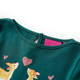 Vidaxl kindershirt met lange mouwen 128 donkergroen