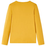 Vidaxl kindershirt met lange mouwen 116 donkerokerkleurig