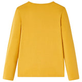 Vidaxl kindershirt met lange mouwen 128 donkerokerkleurig