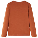 Vidaxl kindershirt met lange mouwen 116 cognackleurig