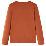 VidaXL Kindershirt met lange mouwen 140 cognackleurig