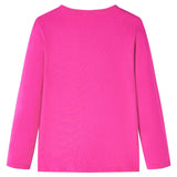 Vidaxl kindershirt met lange mouwen 116 donkerroze