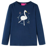 Vidaxl kindershirt met lange mouwen 116 marineblauw