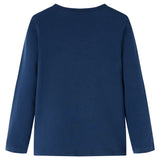 Vidaxl kindershirt met lange mouwen 128 marineblauw