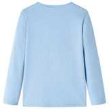 VidaXL Kindershirt met lange mouwen 128 lichtblauw