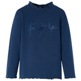 Vidaxl kindershirt lange mouwen 116 marineblauw