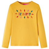 Vidaxl kindershirt met lange mouwen 116 donkerokerkleurig