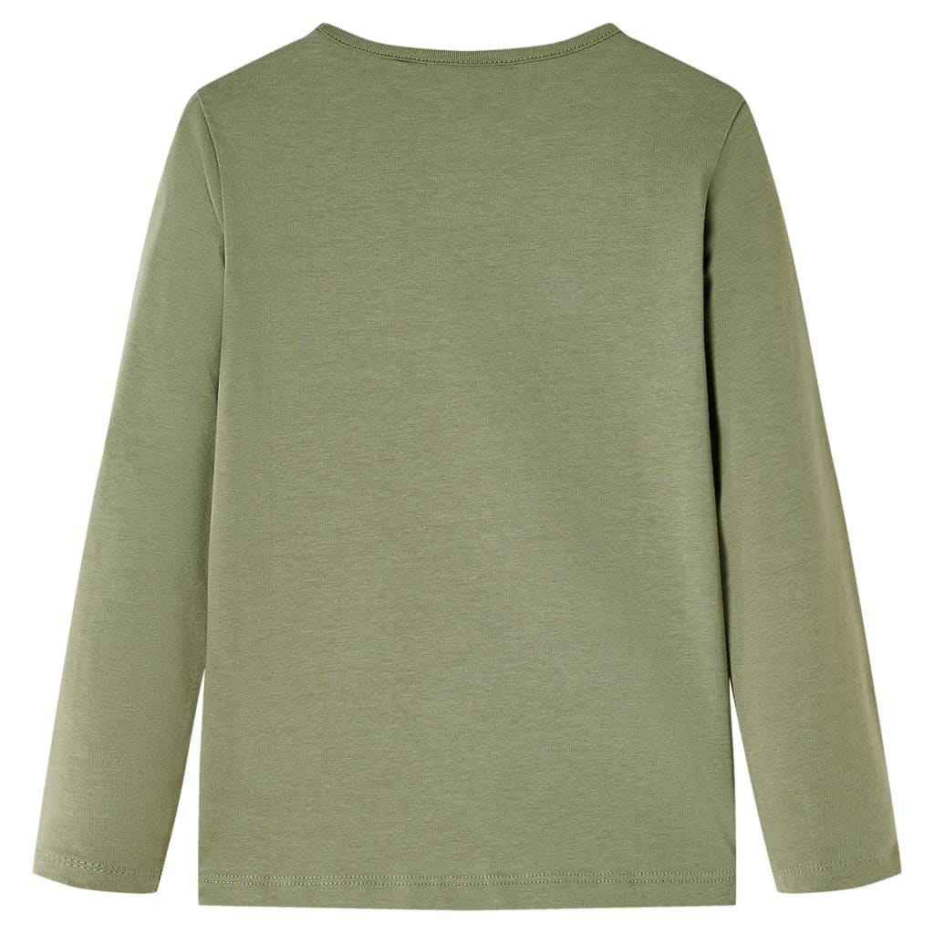 VidaXL Kindershirt met lange mouwen 92 kakikleurig