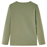 VidaXL Kindershirt met lange mouwen 128 kakikleurig