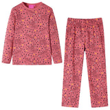 Vidaxl kinderpyjama met lange mouwen 128 oudroze