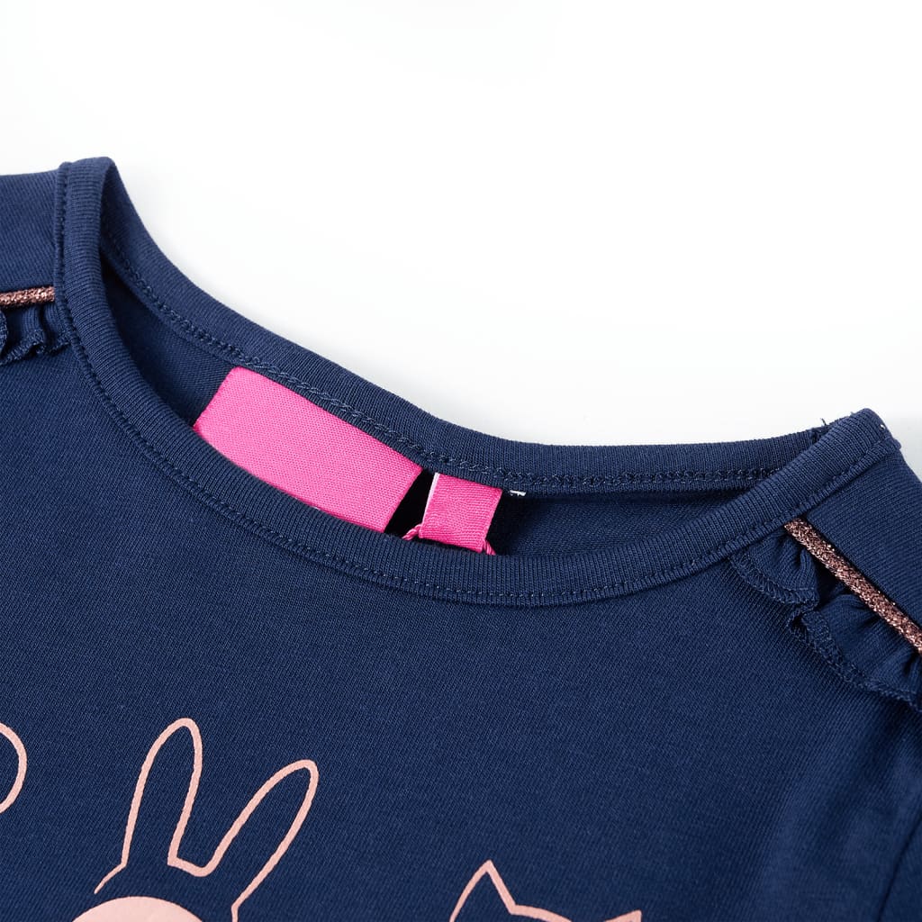 Vidaxl kindershirt met lange mouwen 116 marineblauw