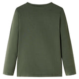VidaXL Kindershirt met lange mouwen 92 kakikleurig