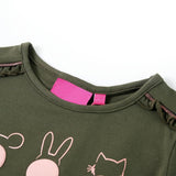 Vidaxl kindershirt met lange mouwen 128 kakikleurig